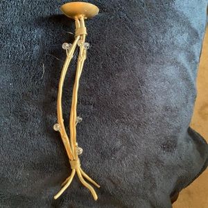 Decorative Gold-tone Metal Candle Holder